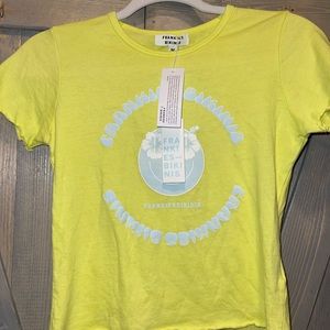 M - Frankie’s Bikinis Baby Doll yellow cropped T